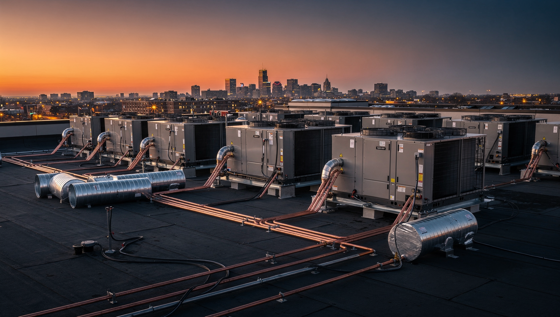 Rooftop HVAC installation, True Elevation Church